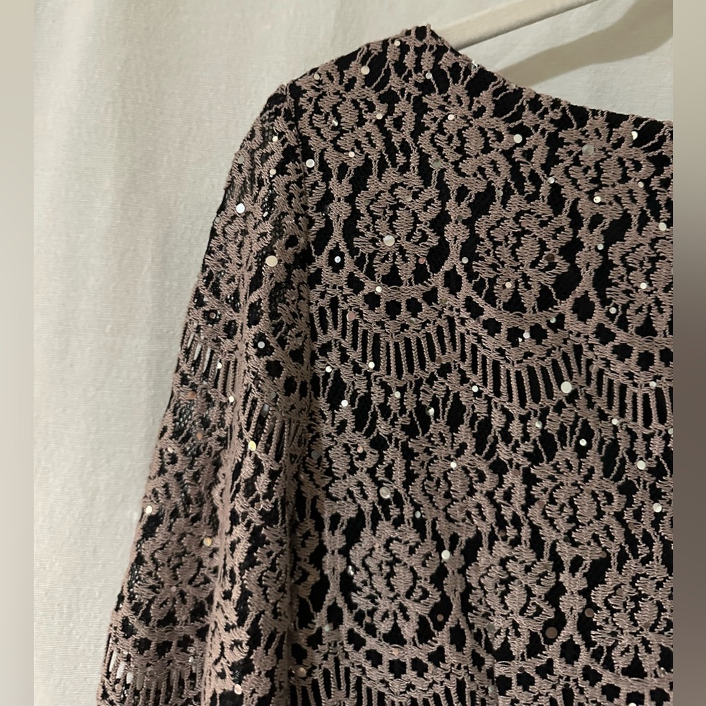 Vintage-Inspired Jessica Howard Sequin Lace Cocktail Dress – Size 10 (Medium) - Picture 8 of 16